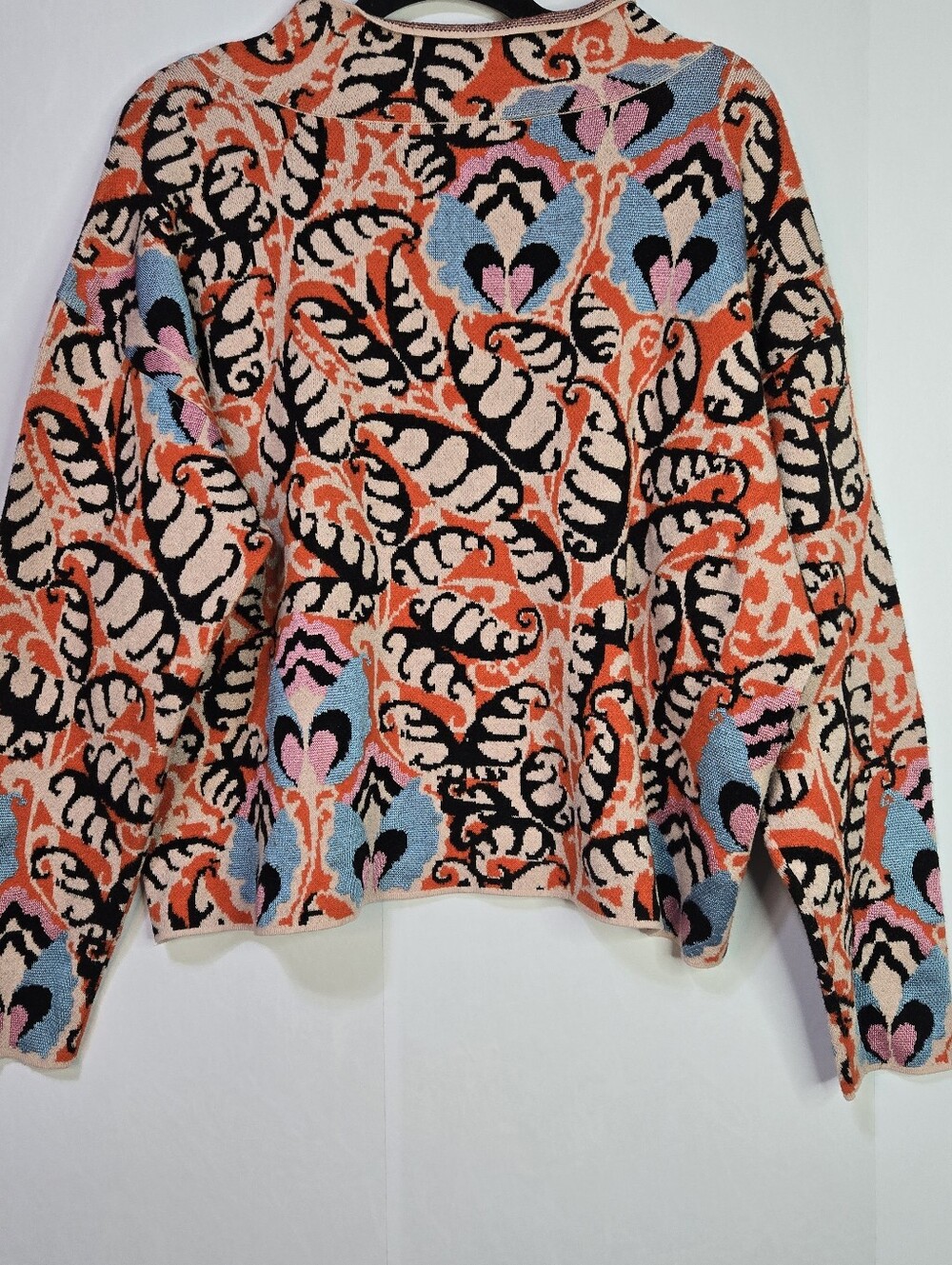 MAEVE Women Size XL Mock Neck L/Sl Heavy Winter Sweater, Abstract Print - Picture 6 of 12